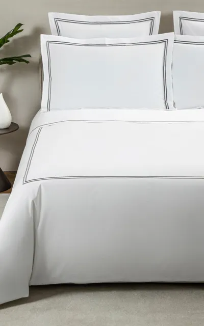 Frette Classic Cotton King Duvet Cover In Grey