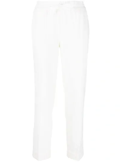 P.a.r.o.s.h Tapered Drawstring Trousers In White