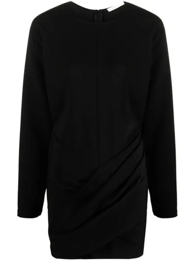 Rev The Carter Draped-detail Minidress In Black