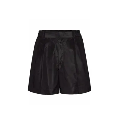 Valentino V Logo Couture Crepe Mini Shorts In Black