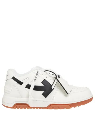 Pre-owned Off-white Sneaker Damen Out Of Office Owia259c99lea0100110 White - Black Leder In Weiss