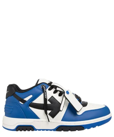 Pre-owned Off-white Sneaker Herren Out Of Office Omia189s24lea0064610 Navy Blue - Black In Blau