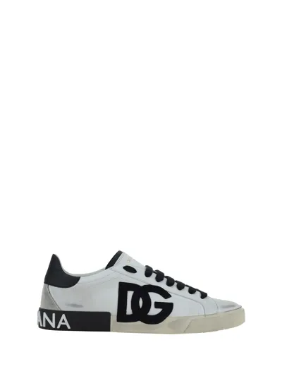 Dolce & Gabbana Sneakers In Bianco/nero