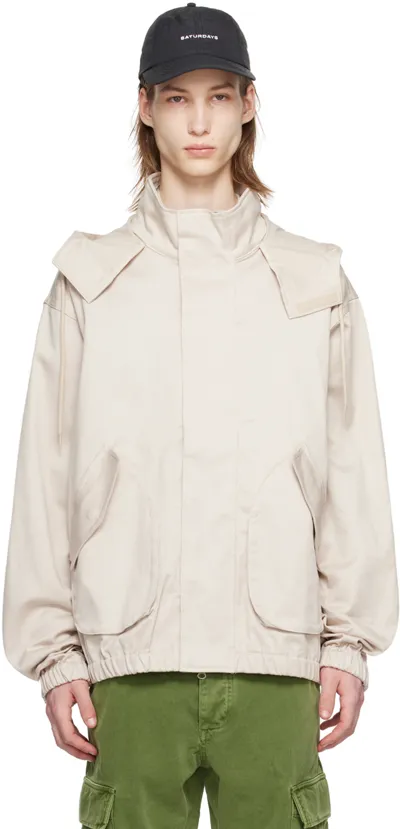 Saturdays Surf Nyc Beige Ricciardi Jacket In Pumice Stone