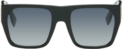 Fendi Black Baguette Sunglasses In Shiny Black / Gradi