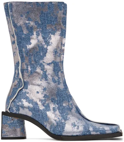 Miista Blue Reiko Boots In Denim