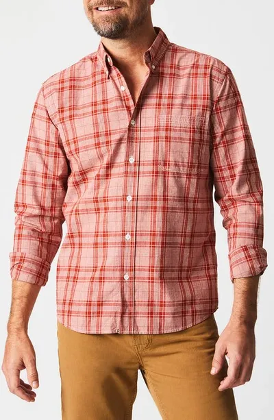 Billy Reid Box Plaid Tuscumbia Shirt Button Down In Toolbox Red