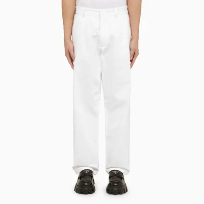 Prada White Cotton Trousers