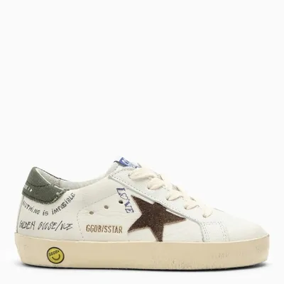 Golden Goose Super-star White/brown/green Trainer