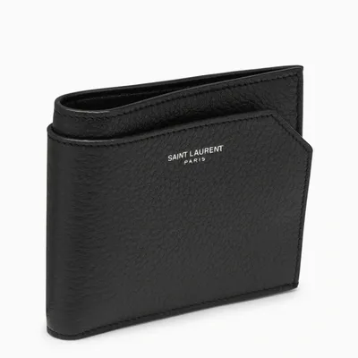 Saint Laurent Black Grained Leather East/west Wallet