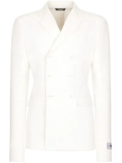 Dolce & Gabbana Double-breasted Blazer In White