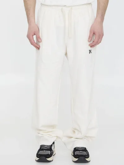 Palm Angels Monogram Pants In White