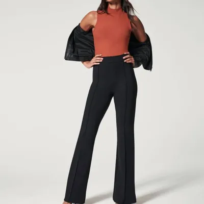 Spanx Hi Rise Flare Pants In Black