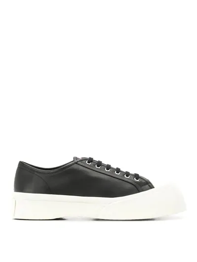 Marni Lace Up Sneakers In Black