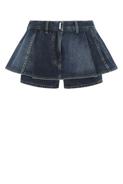 Givenchy Denim Shorts In Blue