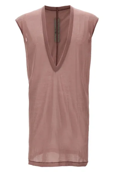 Rick Owens Dylan T Tops In Pink