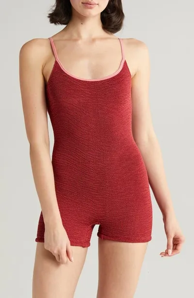 Cleonie Lakeshore One-piece Swimsuit In Rhubarb