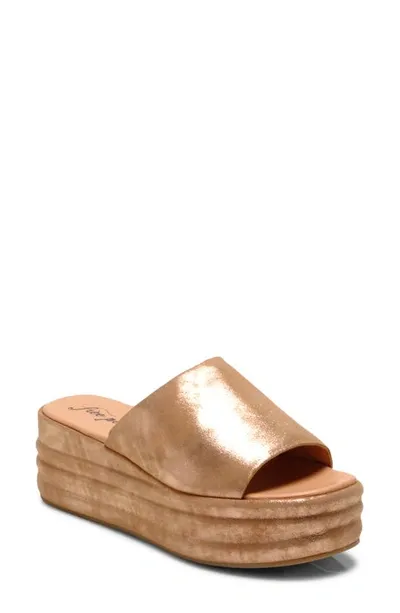 Free People Harbor Platform Sandal In Gold