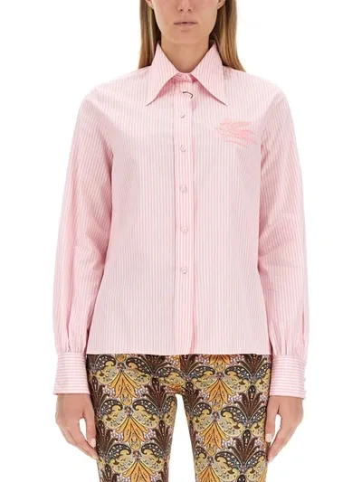 Etro Pegasus Shirt In Pink