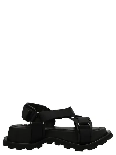 Jil Sander Oversize Sandals In Black