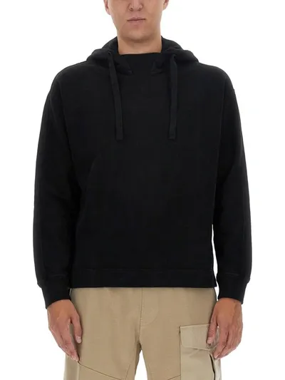 Ten C Sweatshirt With Logo In Black