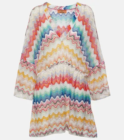 Missoni Striped Beach Cover Up In H Multicolor White Bas