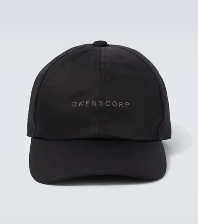 Rick Owens Cotton Canvas Baseball Cap In Black