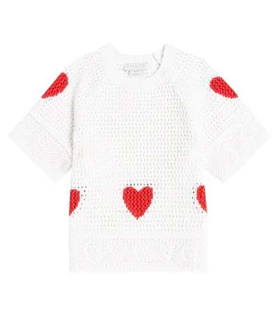 Stella Mccartney Kids' Printed Cotton Jersey T-shirt In White