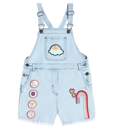 Stella Mccartney Kids' Overall Aus Baumwolldenim In Hellblau