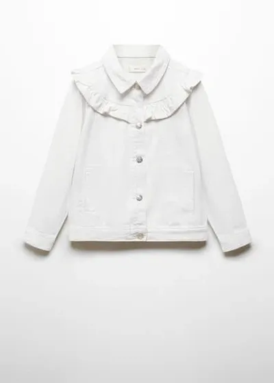 Mango Kids' Blouson In Blanc