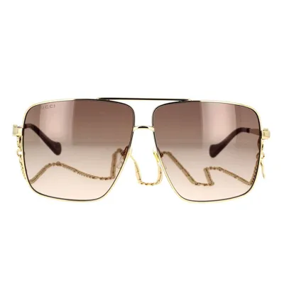 Gucci Eyewear Sunglasses In Gold