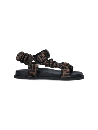 Fendi Brown Feel Sandals