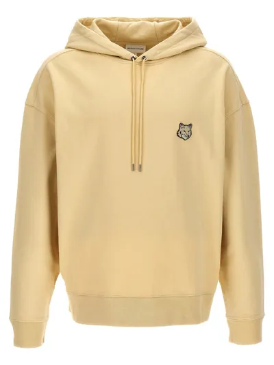 Maison Kitsuné Bold Fox Head Hoodie In Beis