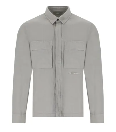 C.p. Company Broken Drizzle Grey Overshirt