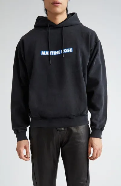 Martine Rose Classic Hoodie Sweatshirt In Blpibm Black Pigment Blow Your Mind