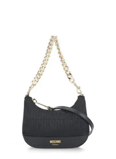 Moschino Logo Hand Bags Black