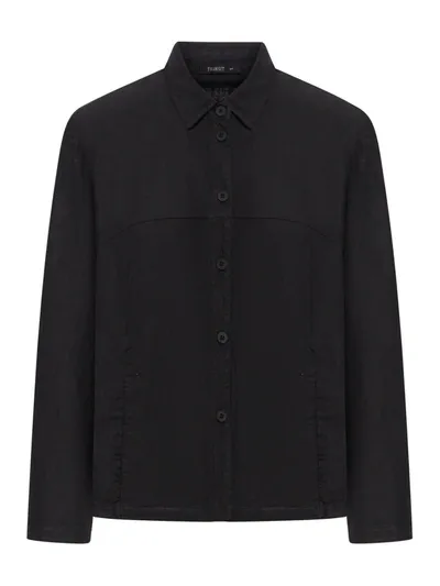 Transit Shirt In Linen In Black