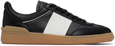 Valentino Garavani Black Upvillage Calfskin Sneakers