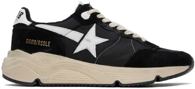 Golden Goose Black Running Sole Low-top Sneakers In Beige