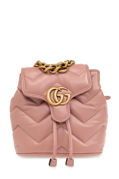 Gucci Gg Marmont Backpack In Pink