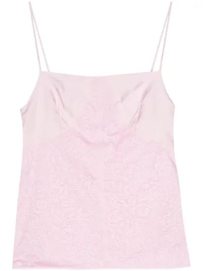 Jil Sander Floral-lace Tank Top In Pink