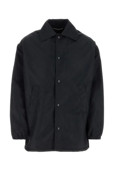 Dolce & Gabbana Sleeved Midnight Jacket In Nylon In Blue