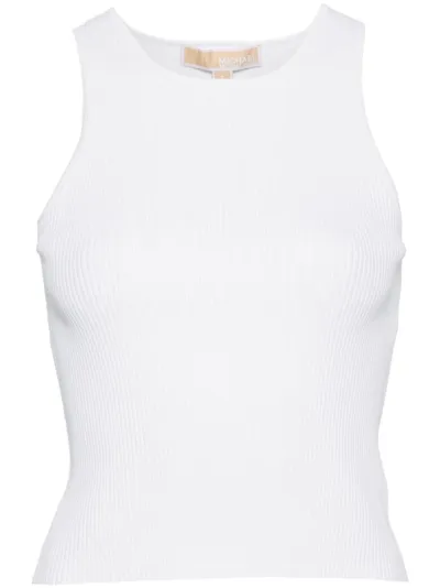 Michael Michael Kors Ribbed Tank Top In White