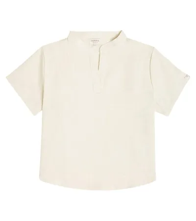 Donsje Kids' Baby David Linen Shirt In Sand Beige