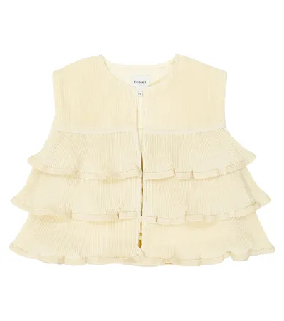 Donsje Kids' Cette Ruffled Tiered Top In Macaroon