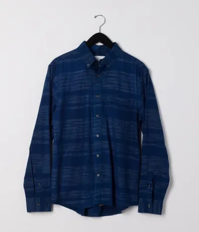 Billy Reid Indigo Gradient Tuscumbia Shirt Button Down - Indigo