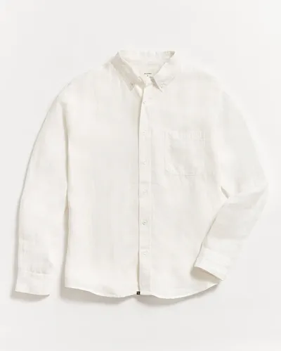 Billy Reid Tuscumbia Linen Shirt Button Down In White