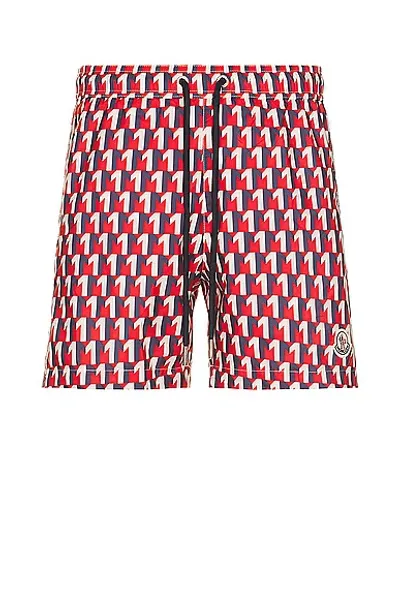 Moncler Swim Short In Red