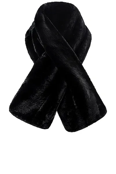 Nour Hammour Vienna Shearling Scarf In Black