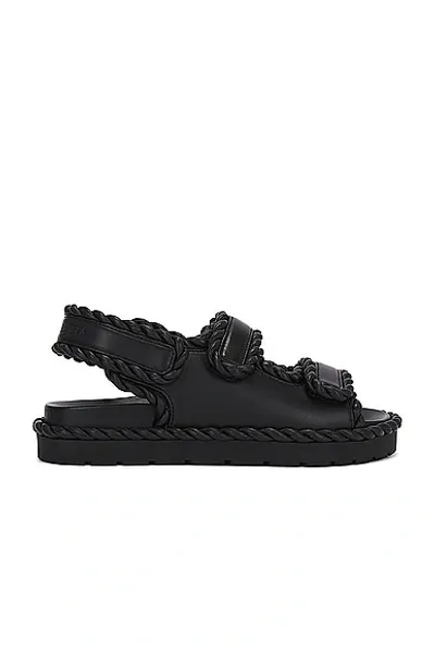 Bottega Veneta Jack Leather Braid Dual-band Sandals In Black